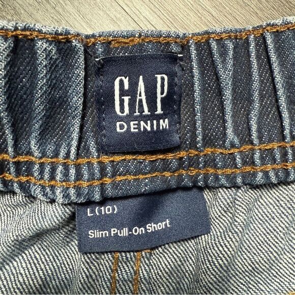 GAP Denim Shorts Cotton Elastic Waist Boys Large 10 - Picture 3 of 5